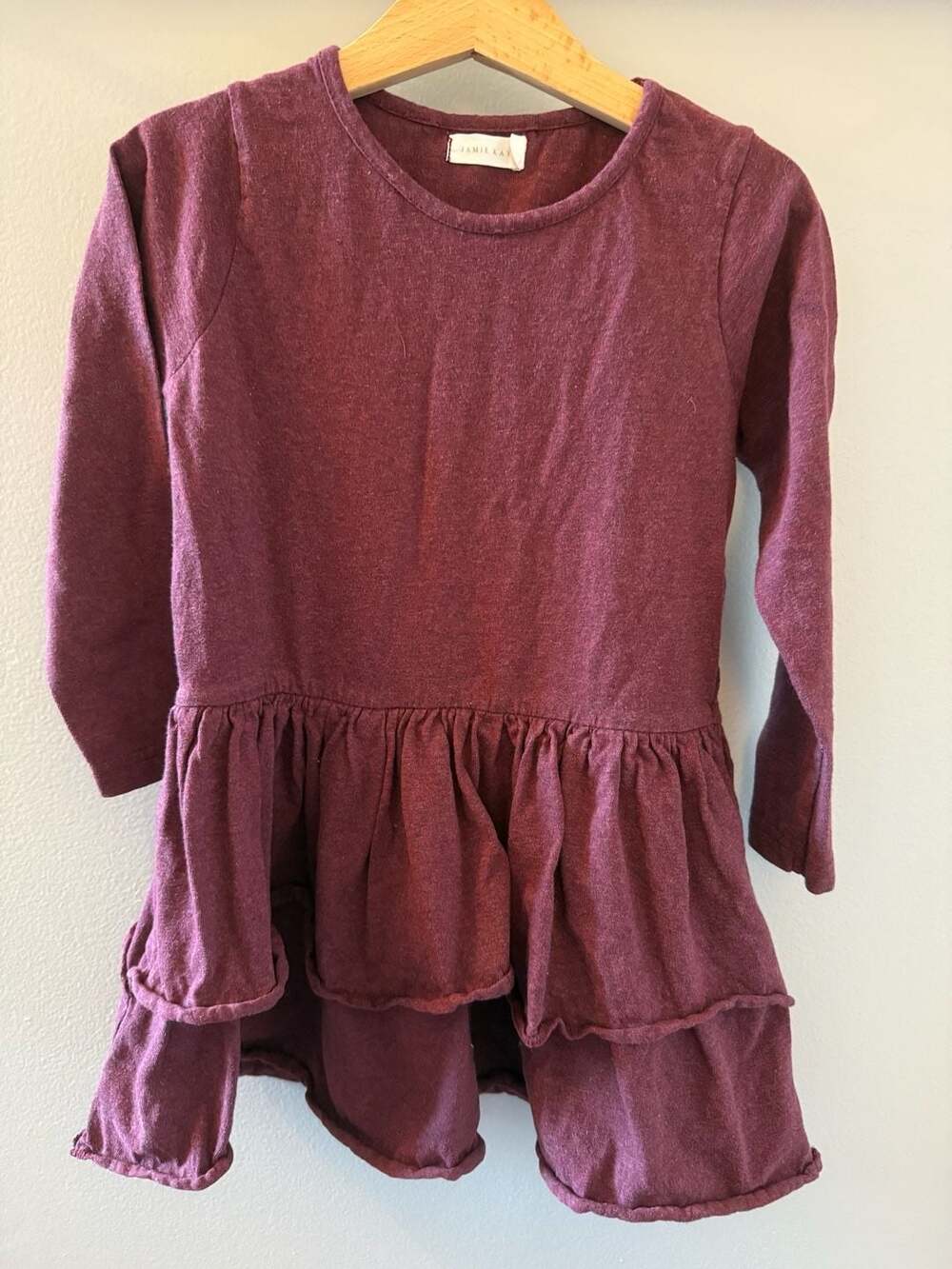 Jamie Kay Organic Cotton Echo Ruffle Dress - Berry